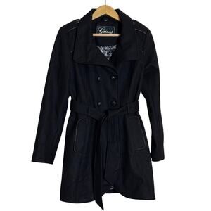 Guess Women’s Black Pea Coat Size Large New